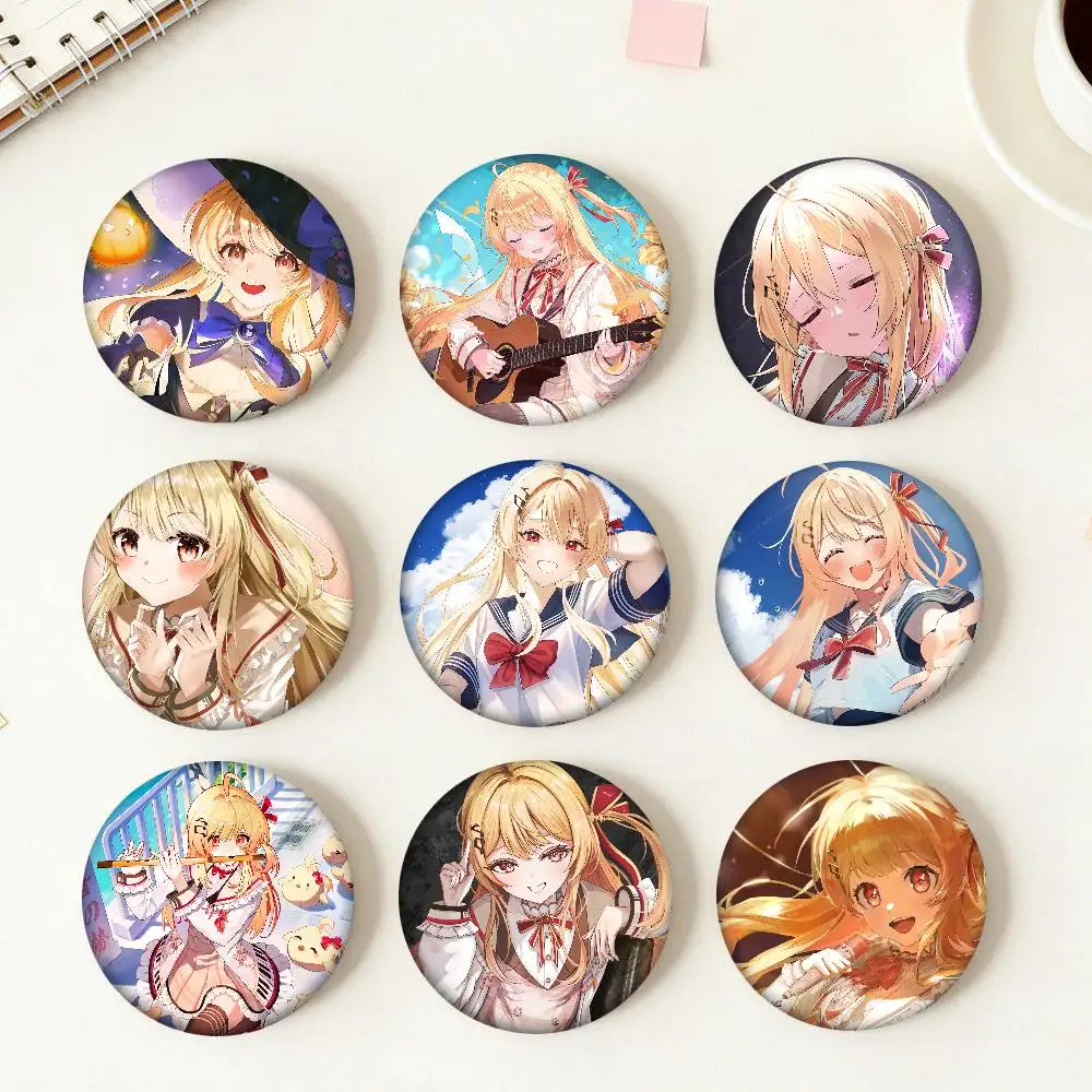 Anime Characters Otonose Kanade Round Badge Creative Brooch Clothing Backpack Accessories Lapel Pin