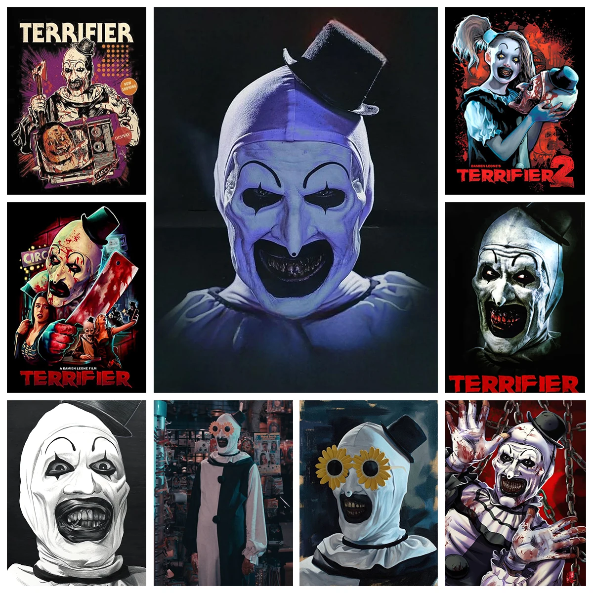 فيلم مرعب الرعب المهرج الماس اللوحة عطلة الرعب ديكور Diy بها بنفسك الماس التطريز فسيفساء اللوحة ديكور المنزل