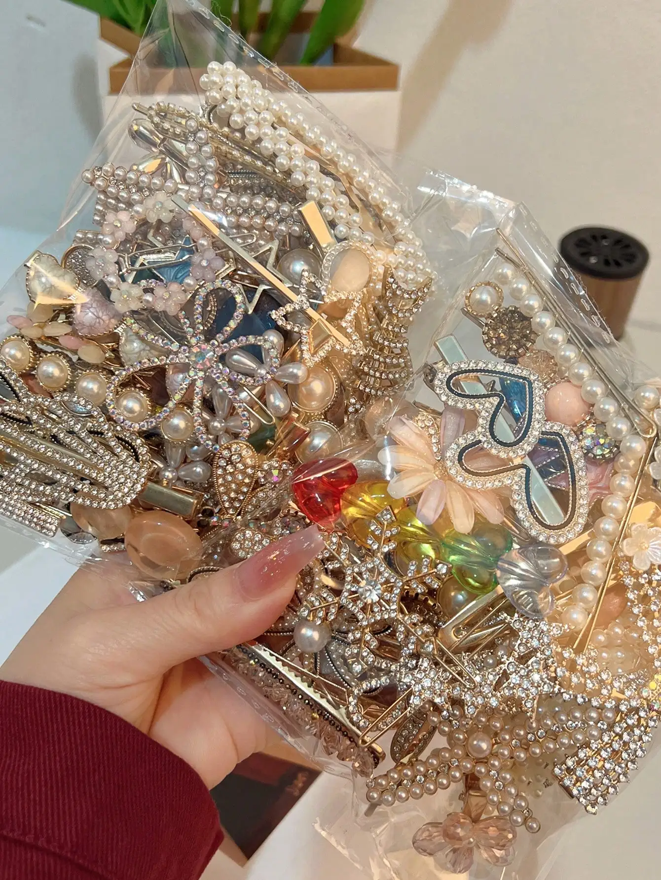 

Набор заколок для волос с искусственным жемчугом и стразами, 12-24 шт., для повседневного использования женщинами