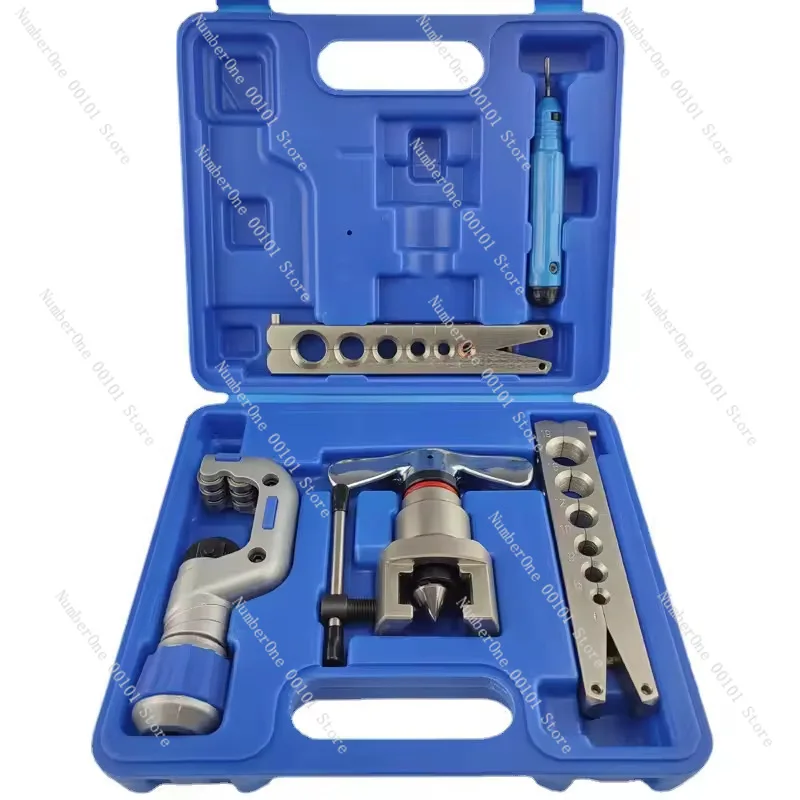 5 Pc Eccentric Reamer Set, Copper Tube & 7-Hole Flanging Reamer Kit, Hole Flanging Riveting Tool for Plumbing