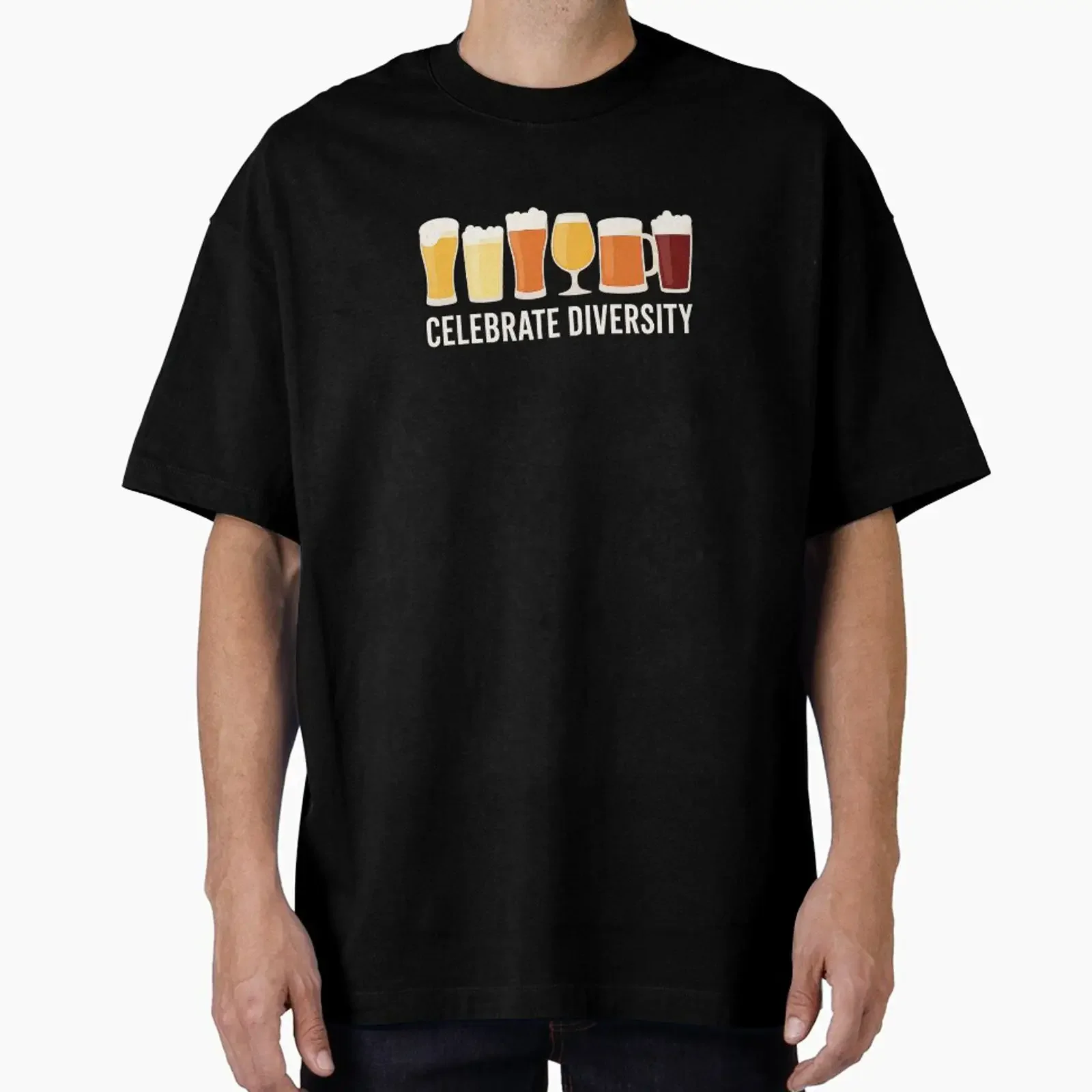 Celebrate Beer Diversity Glass Lineup designed and sold by Endorphin Ink vintage Washed Versatile Breathable Slightly