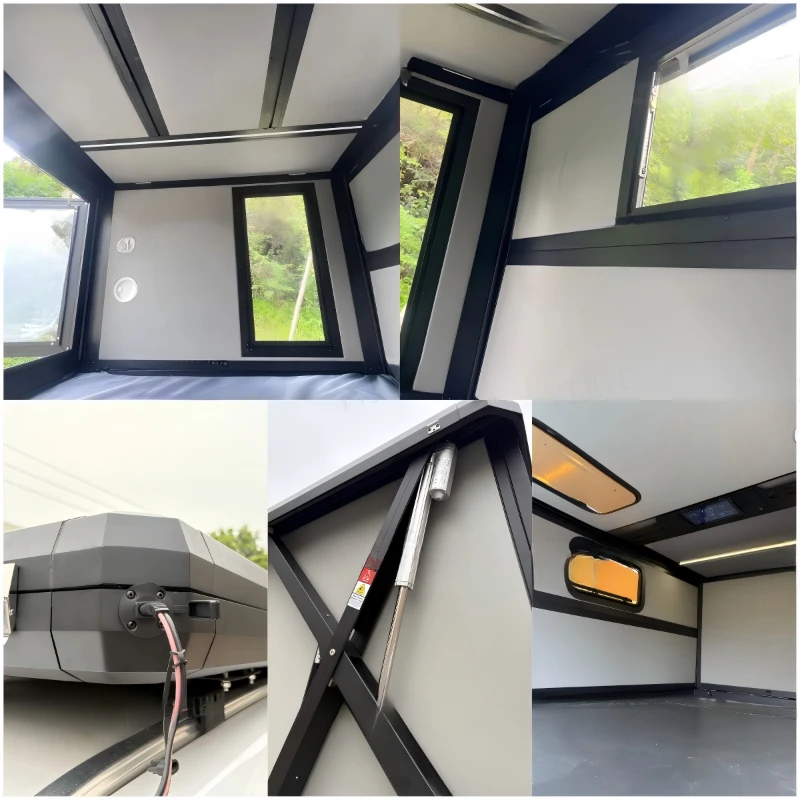 2‑4 Person Capacity Aluminum Hard Shell Rooftop Tent, Waterproof Lift‑System Design for Off‑Road Overland Outdoor Camping