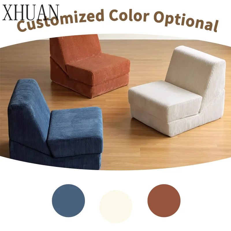 Modular Folding Lazy Sofa Bed, Convertible Single Chaise Lounge With Customizable Dimensions For Living Room Bedroom