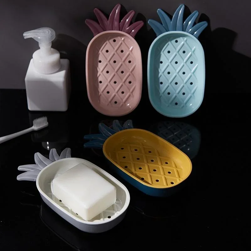 Scatola portasapone a forma di ananas creativa scatola portasapone facile da pulire portasapone fornitura da bagno