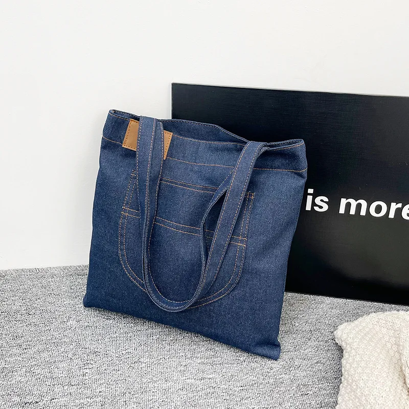 Women's Tote Bag Brand High-quality Shoulder Bag For Girl Versatile New Handbag Luxury Denim Korean Simple Casual Artistic