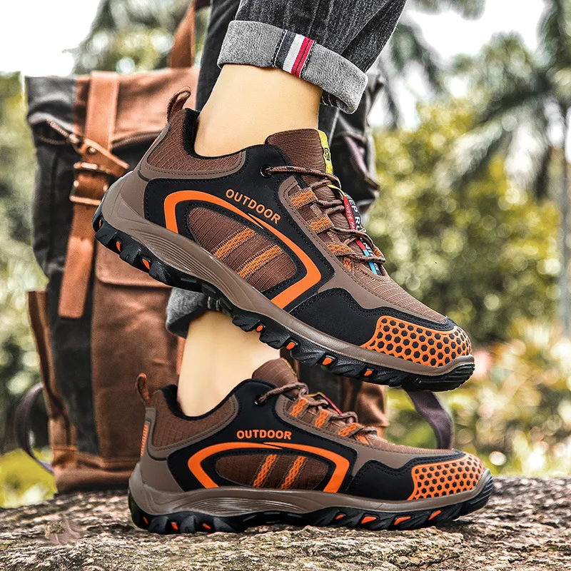 Klassische schwarze Trekking schuhe Mann Größe 47 bequeme Herren Wander Sneaker Outdoor rutsch feste Wanderschuhe für Herren Sportschuhe