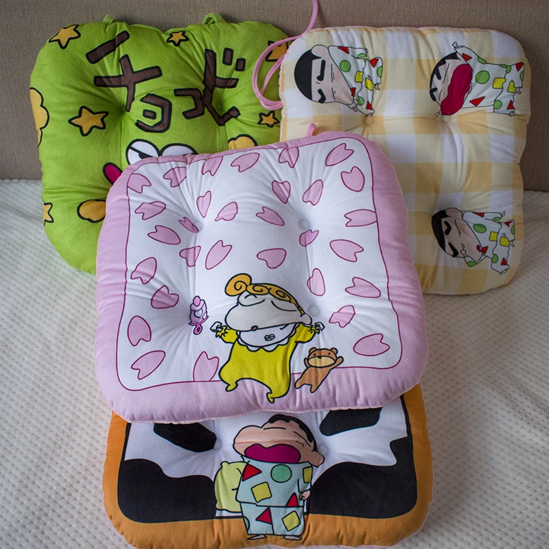Coussin de siège imprimé Crayon Shin-chan, coussin de dossier assis Kawaii, chaise, chambre à coucher, salle à manger, décoration de maison, baie vitrée