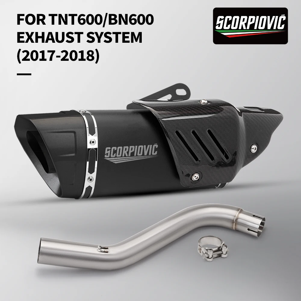 

Slip on Exhaust For Benelli 600 BN600 BJ600 TNT600 Motorcycle Exhaust Pipe Middle Link Pipe Adapter Escape