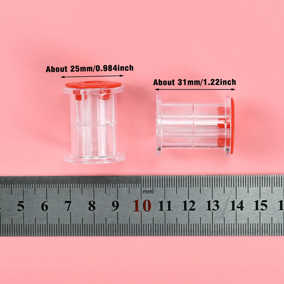 12 Stück Leere Fliegenbinde-Spulen aus Hochpolymer-Material Standardgröße Fadenspule Fliegenbinde-Werkzeuge Zubehör – Detail 2