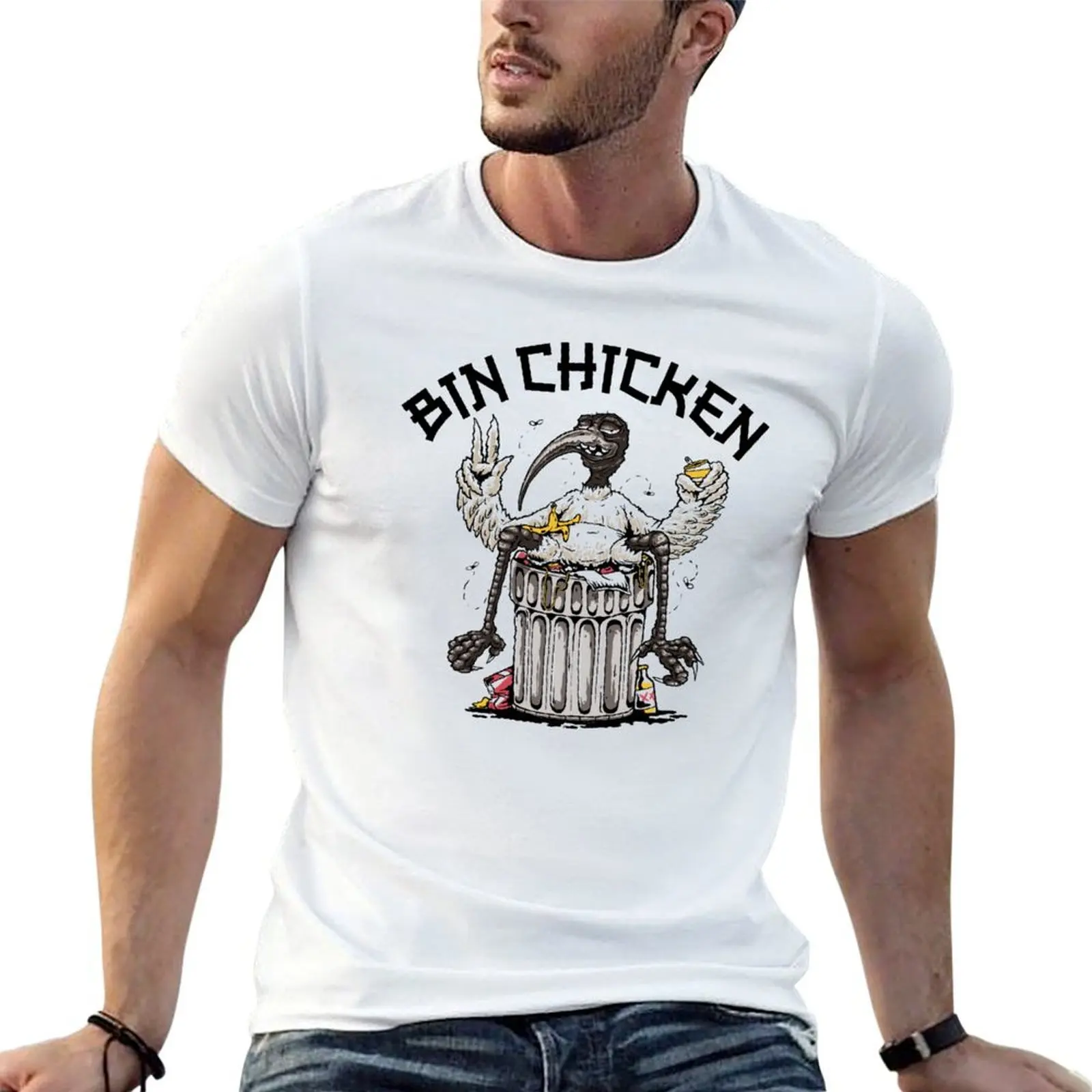

Bin Chicken Ibis T-Shirt cotton t shirt pack t shirt for man 100 percent cotton T-Shirt