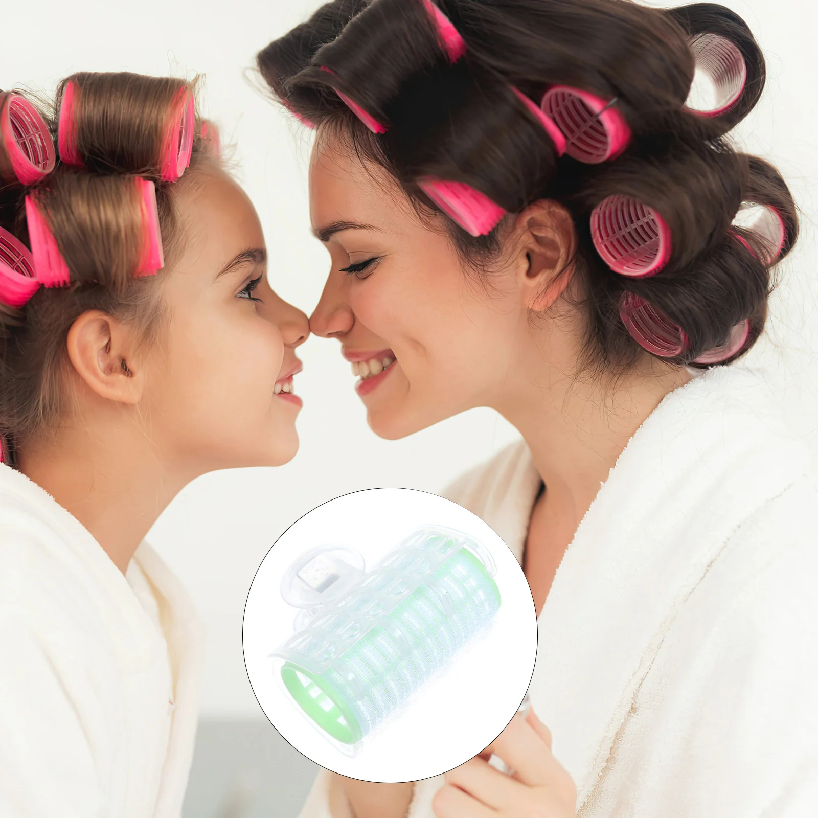 

4pcs Hair Curler Plastic Lightweight Easy Use Long Short Straight Curly Hair Home DIY Salon Self Grip Styling Wave Bangs