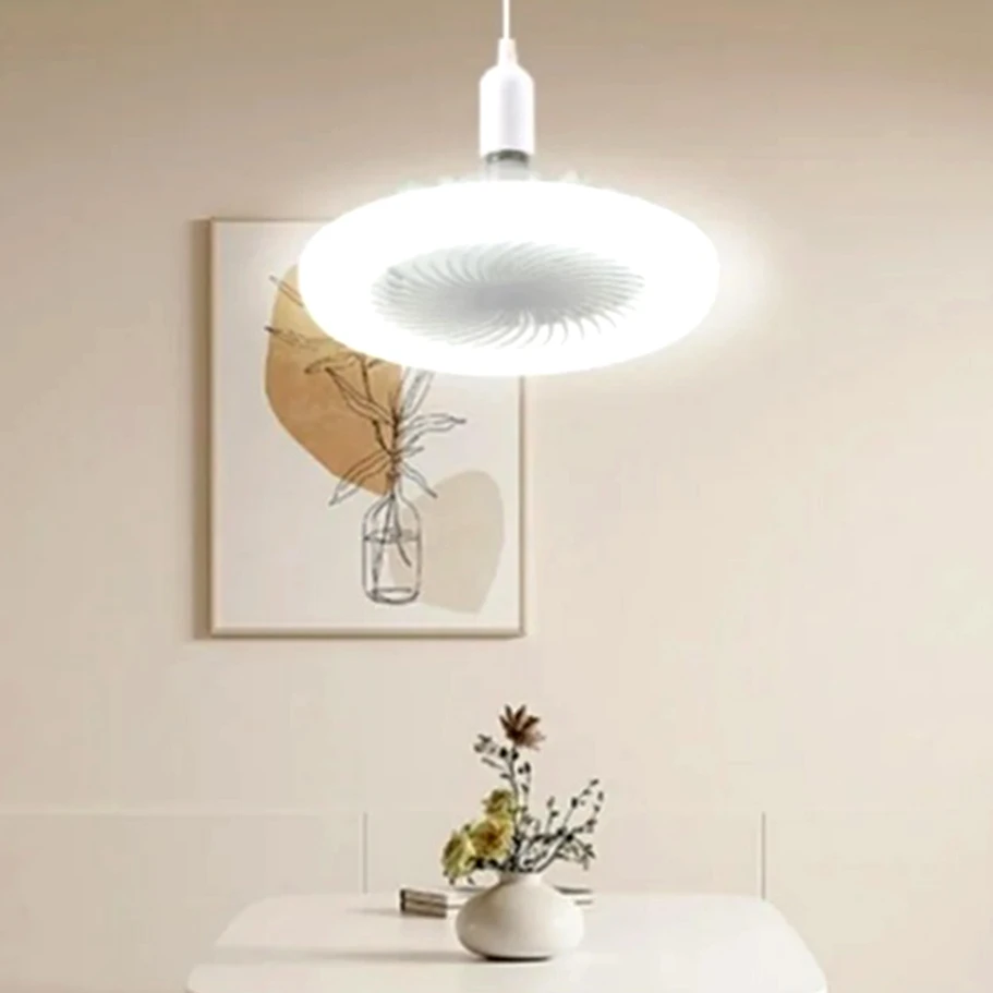 AC 85V-265V Ceiling Fan Lamp 30W With E27 Converter Base Silent 3 Speeds With Remote Control For Bedroom Living Home Lighting