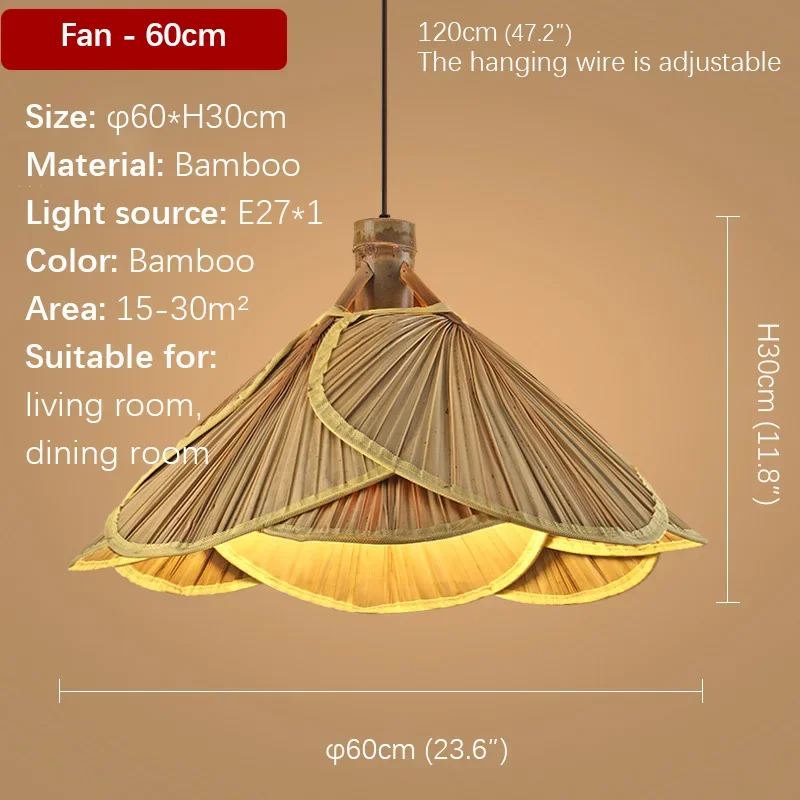Contemporary Bamboo Weaving Pendant Lamp Art Hot Pot Restaurants Bedroom Commercial Homestas Tea Room