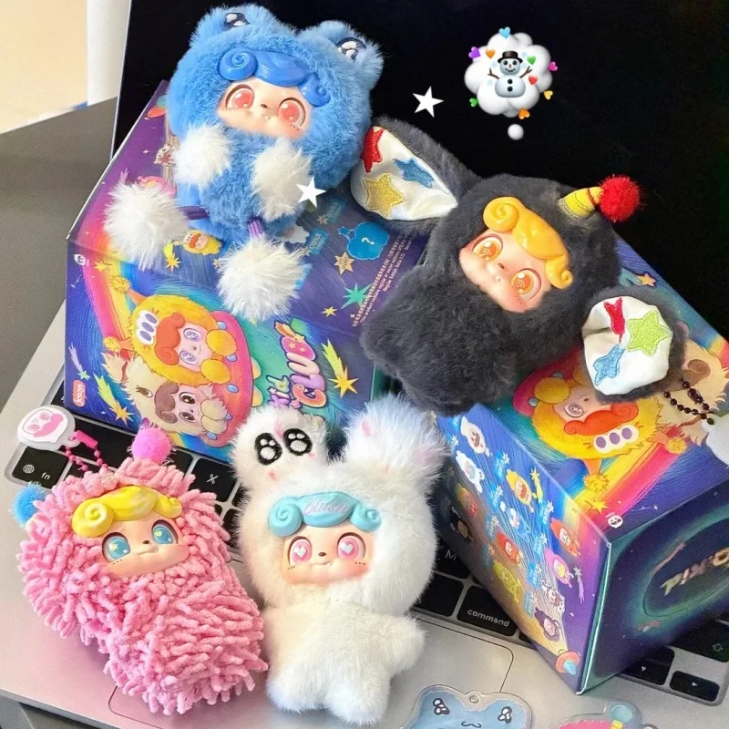 Q.Kid Wave Club Series Mini Blind Box Figurka Anime Cute Mystery Box Modna Zabawka Zawieszka do Torby Kolekcja Niespodzianka Prezent Zabawka