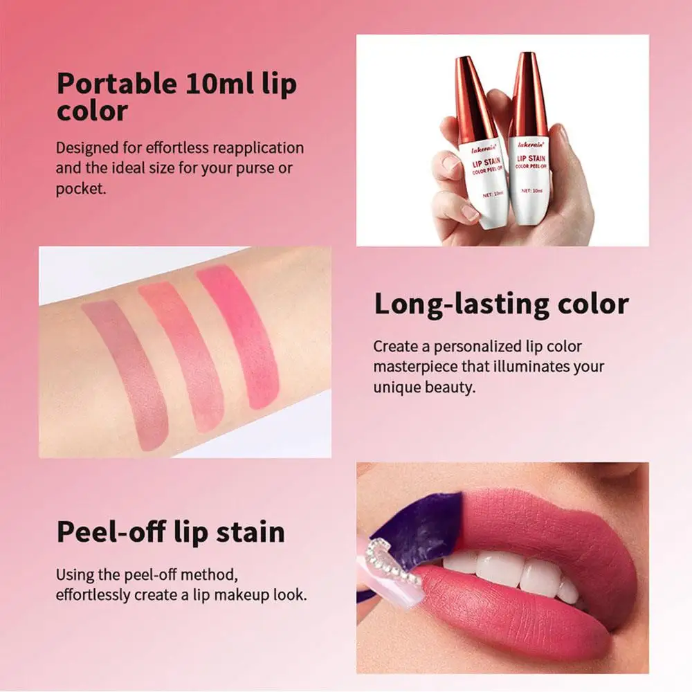 Lip Tattoo Liquid Lipstick Lip Liner Tinted Peel-off Lip Glaze Long Lasting Beauty Lip Woman Makeup Items Waterproof Cosmetics