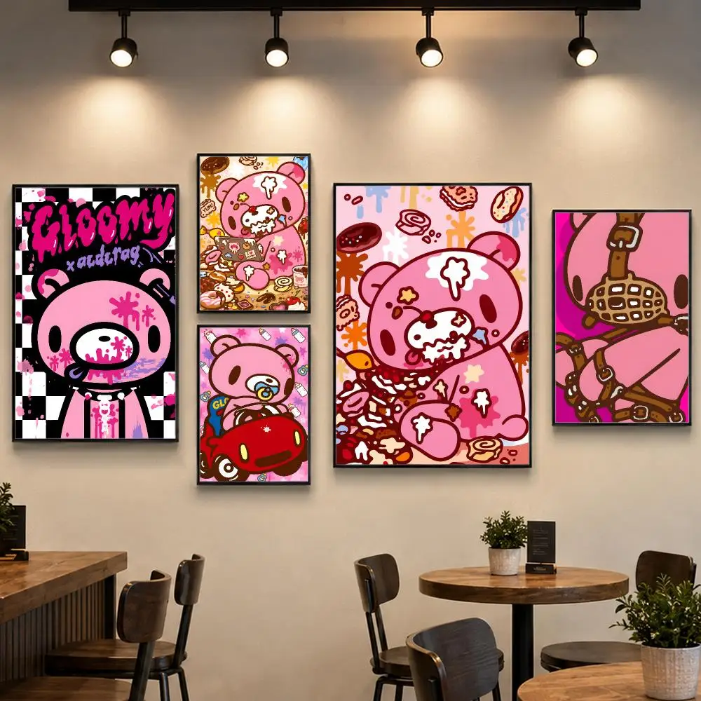 Character Gloomy Bear Poster PP Paper Decorative Wall Art for Living RoomsBedrooms Bars Cafes Stylish Home Decor Gift