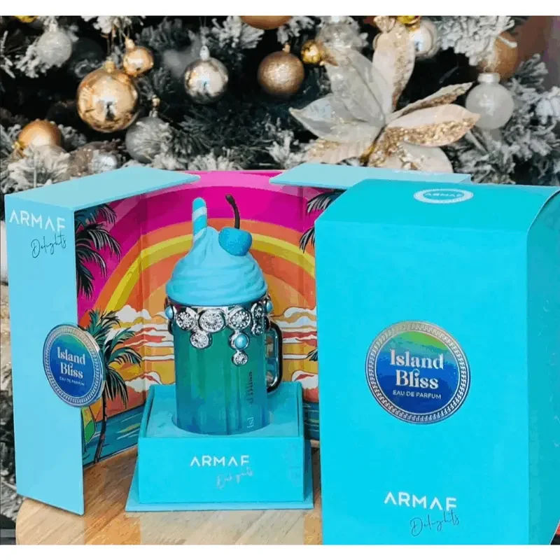 

Armaf Delights Island Bliss Eau de Parfum: 100ml Turquoise Mug Bottle, Fresh Tropical Scent for Women