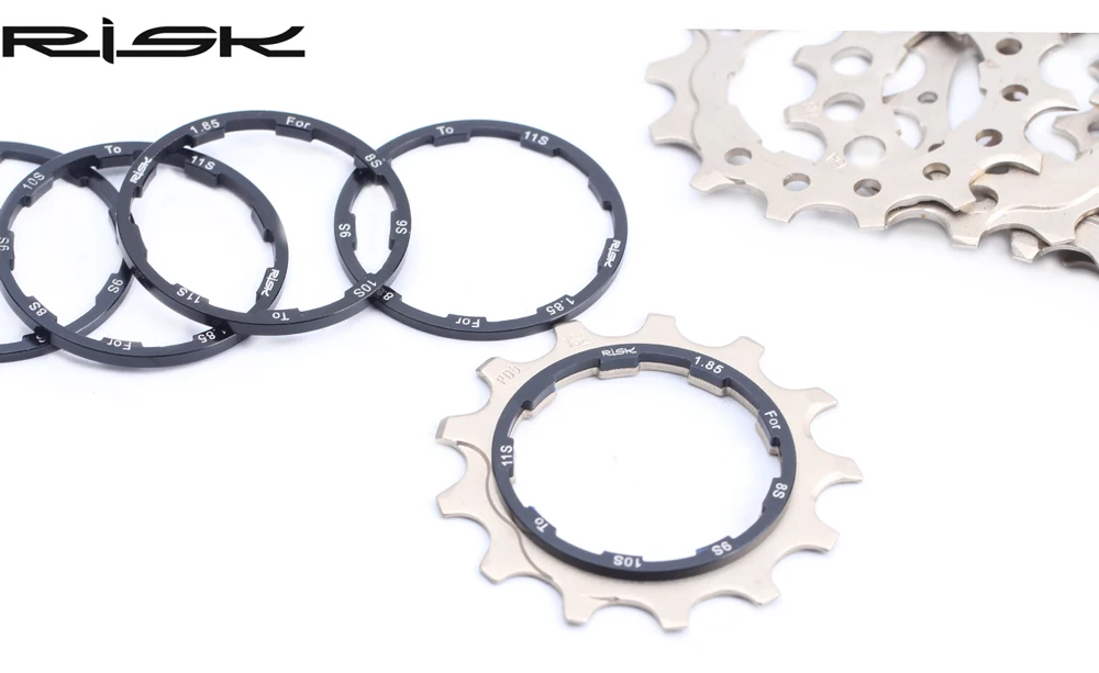 RISK 1/1.5/2/1.85/2.18/2.35mm Bicycle Hub Washer MTB Bottom Bracket Spacers Flywheel Cassette Gasket Road Bike Freehub Washer