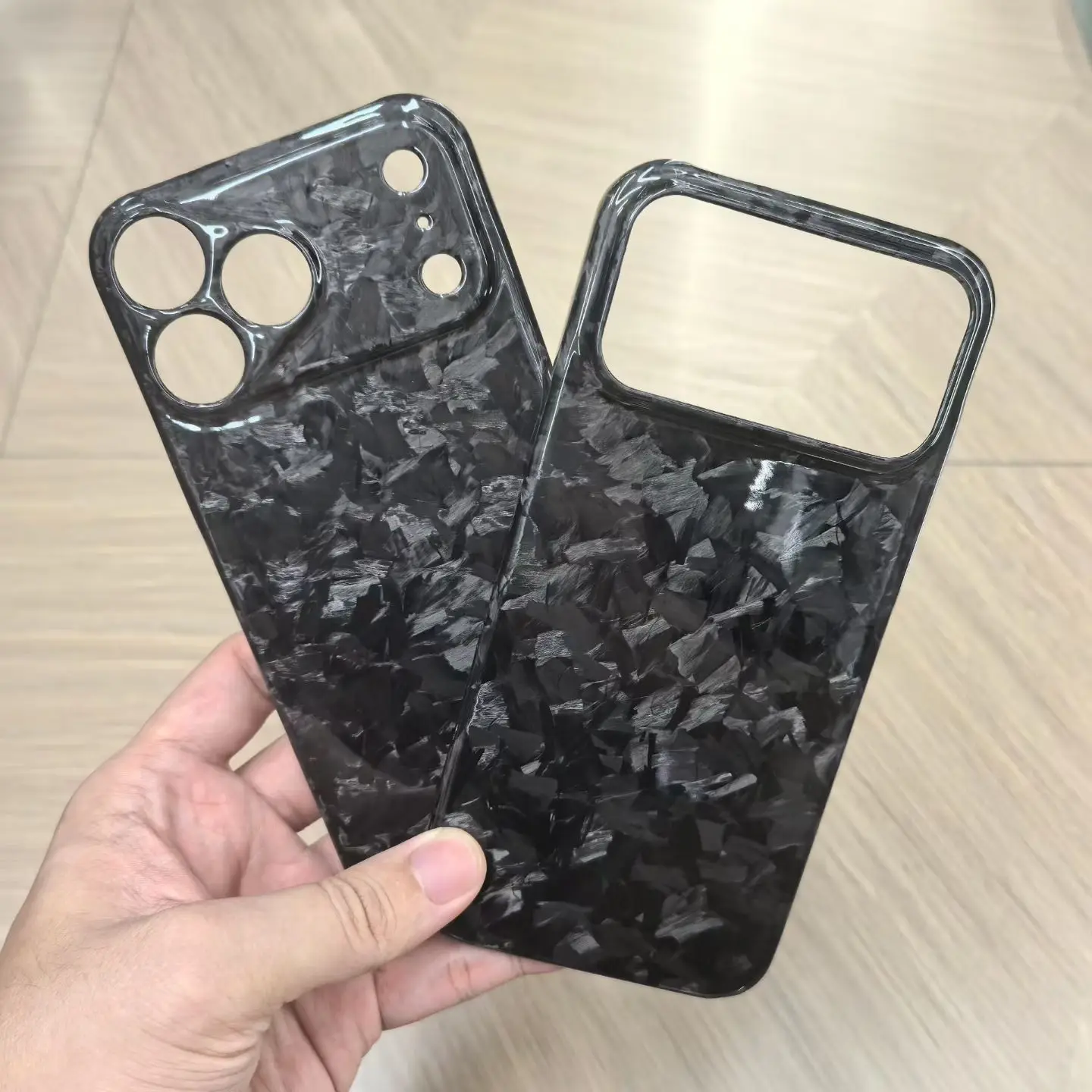 Genuine Real Carbon Fiber Case For iPhone 17 Pro Max Air Pro Glossy Forged Back Cover