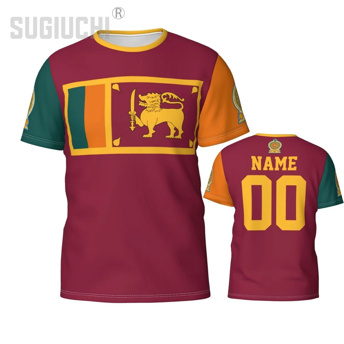 Custom Name Number Sri Lanka Flag Emblem 3D T-shirts For Men Women Tees jersey team Clothes Soccer Football Fans Gift T shirt