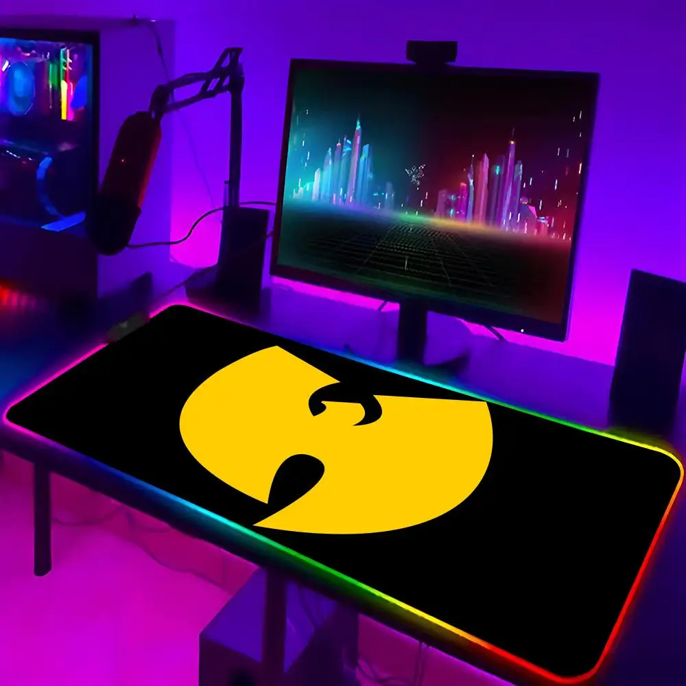 WU-T-TANG CLAN Коврик для мыши Xxl Коврик для ноутбука Игровой коврик для мыши Rgb Клавиатура с подсветкой Геймер Девушка Стол Геймер Коврики Настольный коврик