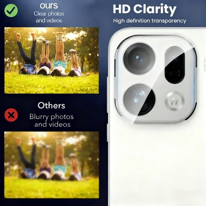 FindX9Pro FindX9 حافظة 3 قطعة ثلاثية الأبعاد من الزجاج المقسى حامي الكاميرا المنحنية لـ ممن لهم البحث X9 X 9 9Pro X9Pro 5G زجاج عدسة كريستال شفاف