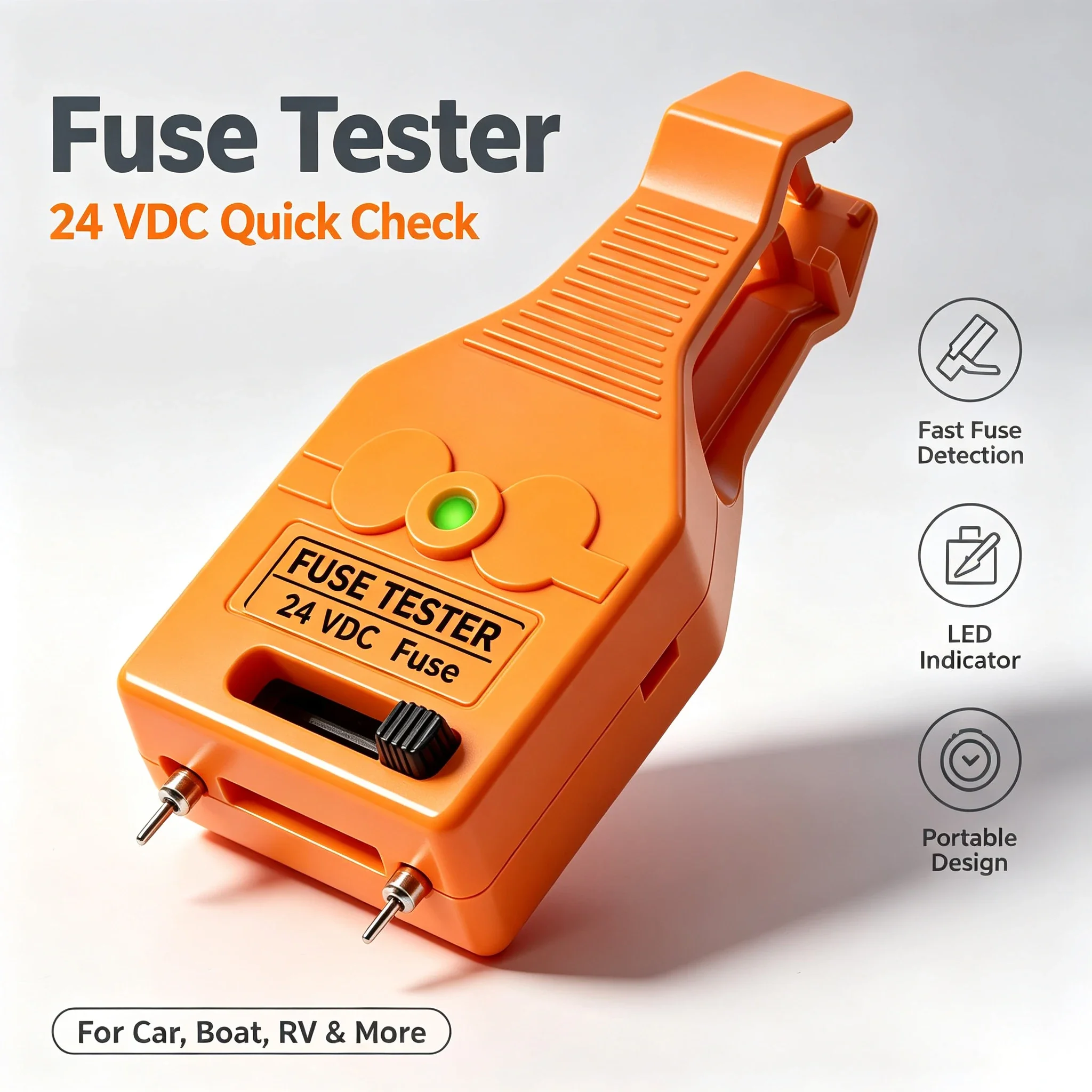 Multi-Functional Fuse Tester Puller Tool Anti-Slip Handle Compatible with MAX ATC ATM Blade Fuse Checker for Car Truck