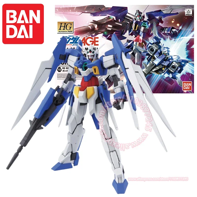 BANDAI GUNDAM AGE-2 NORMAL HG 010 1/144 Desktop Ornament Assembly Model Movable Doll Children's Birthday Gift Trendy Figures