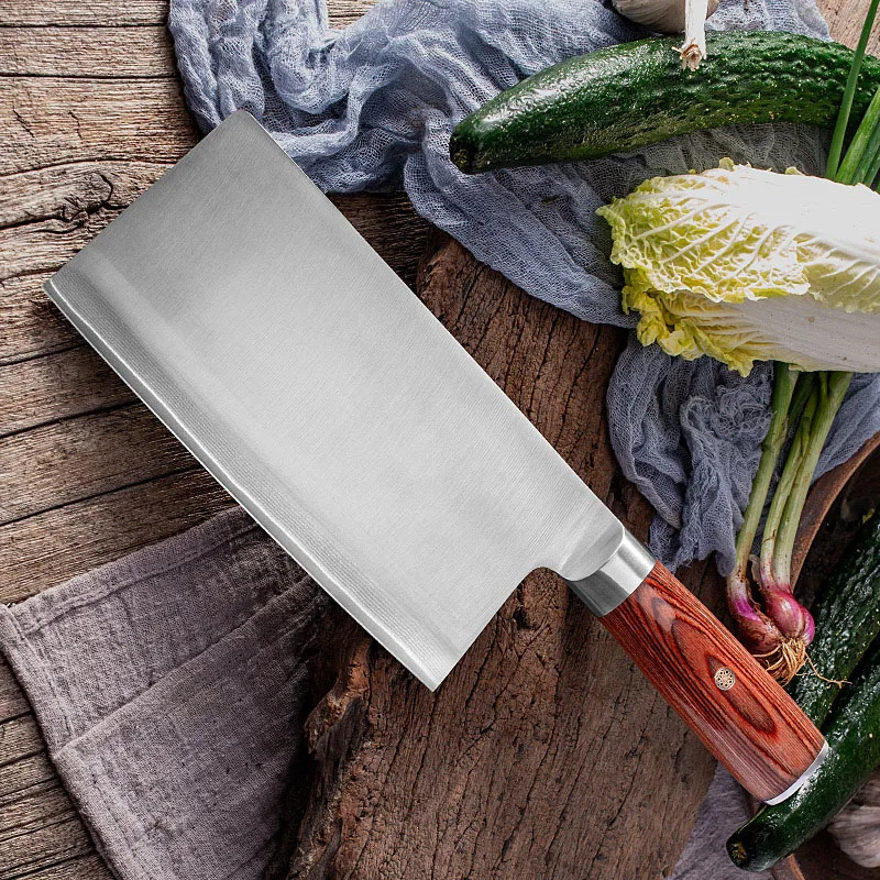 

7 Inch Stainless Steel Chinese Chef Knife Meat Chopping Cleaver Kitchen Knife Vegetables Slicing Fish Knife Special Cooking Tool