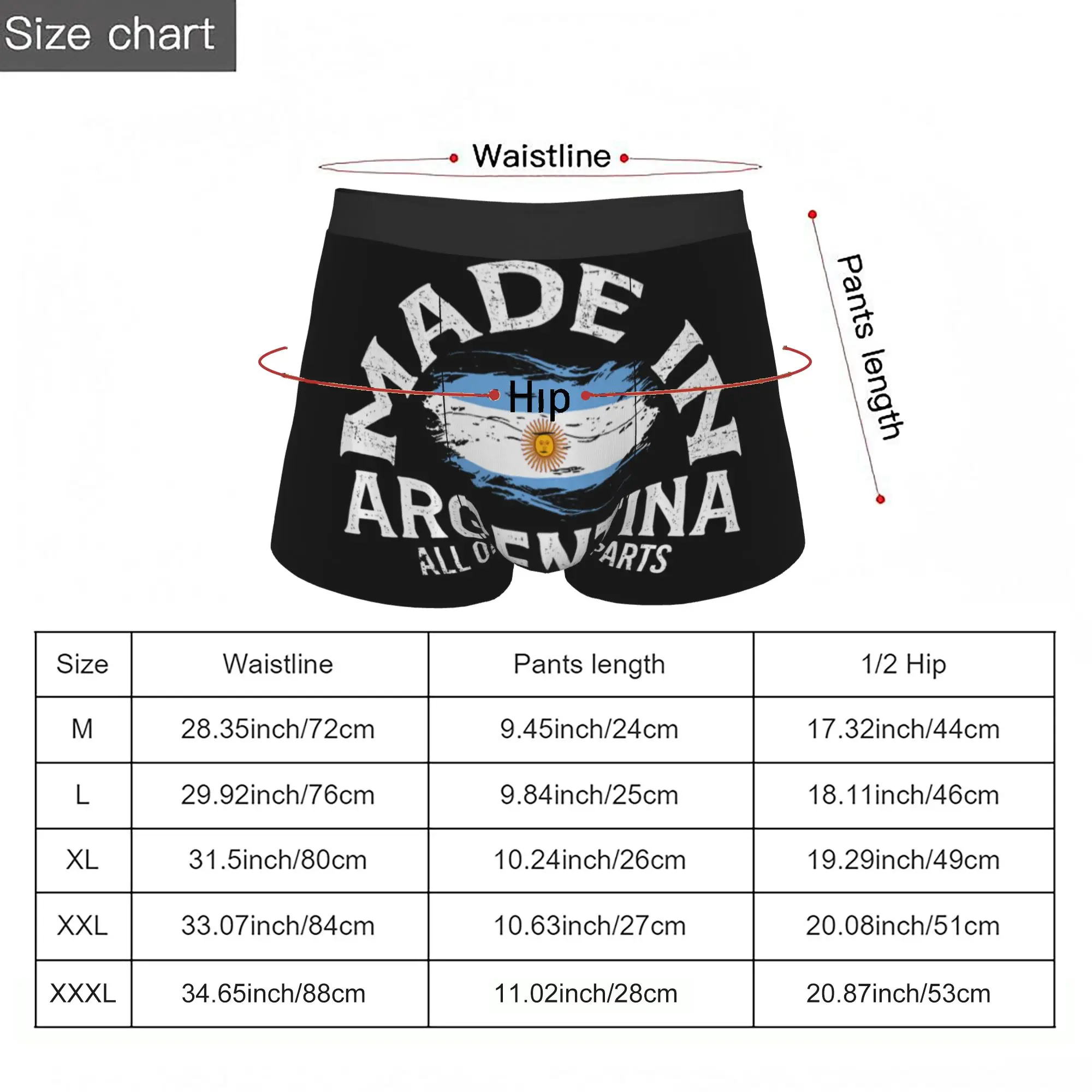 Flag for Men  Argentina Underpants Homme Panties Men's Underwear Ventilate Shorts Boxer Briefs view 5