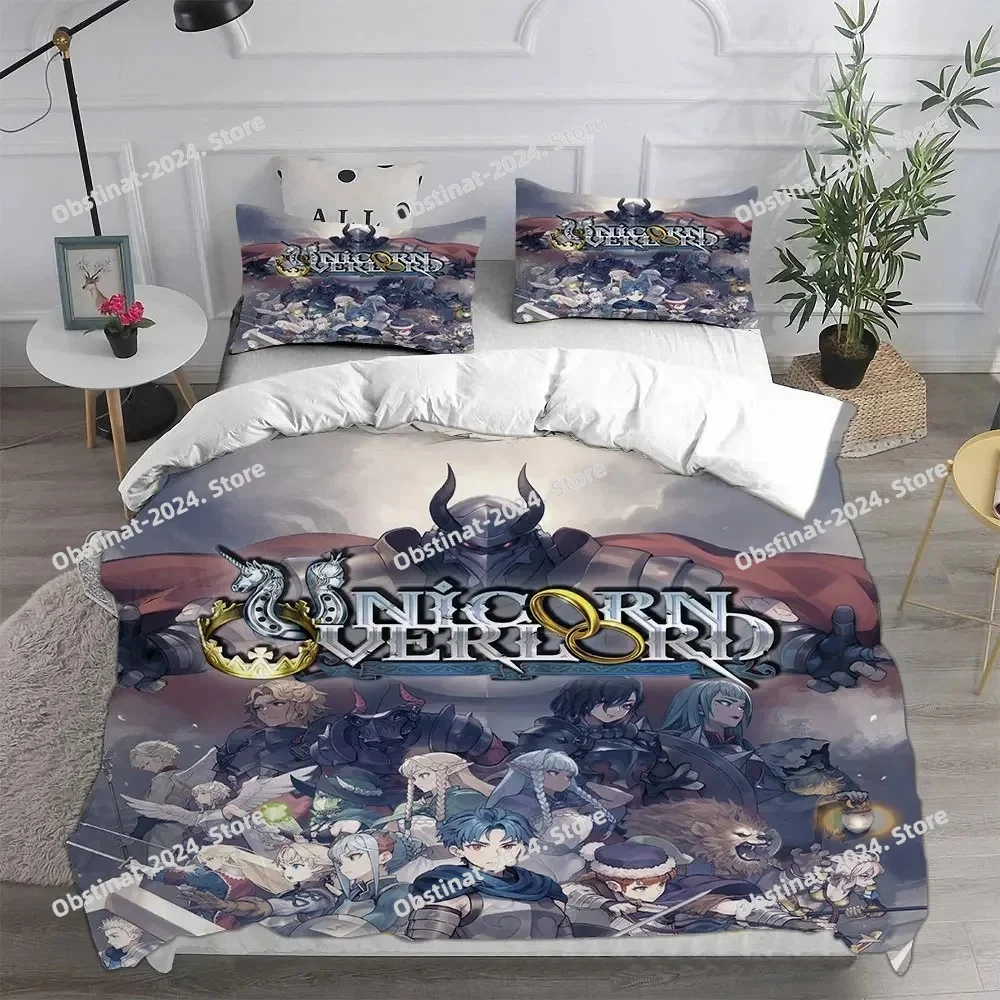 

3D Printed Game Unicorn Overlord Bedding Sets Comforter Quilt Bed Cover Duvet Cover Pillow Case 3 Pieces Sets Kids Adult Size