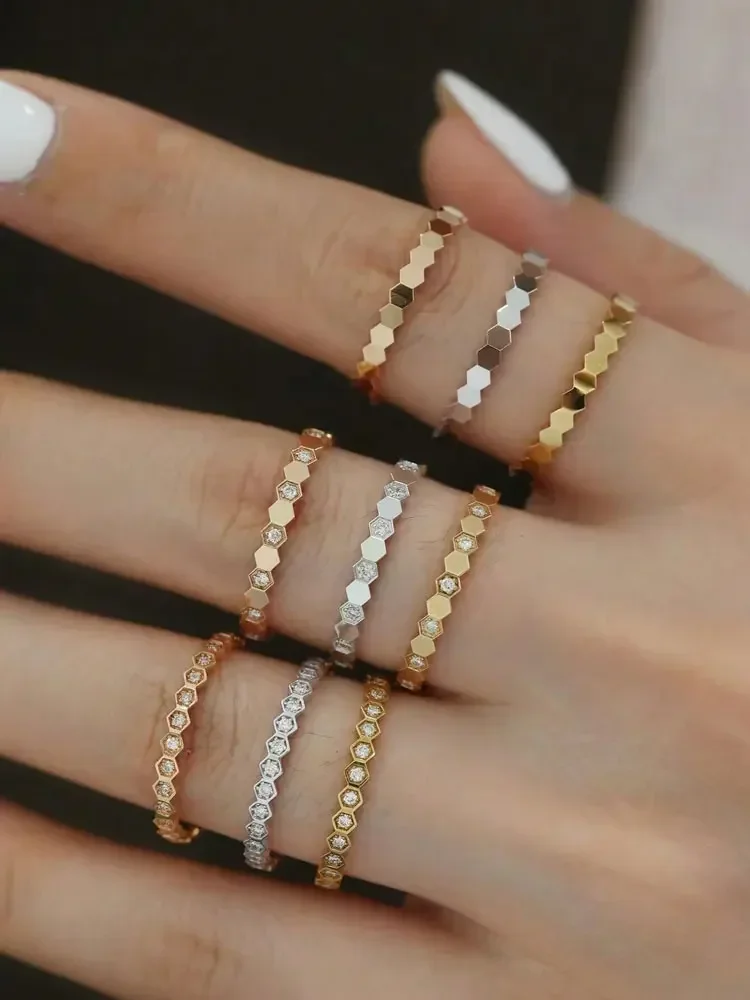 Pierścionki damskie ze srebra próby 925 z cyrkoniami, geometryczne, na co dzień, na imprezę, wysokiej jakości, vintage, elegancka biżuteria, akcesoria.