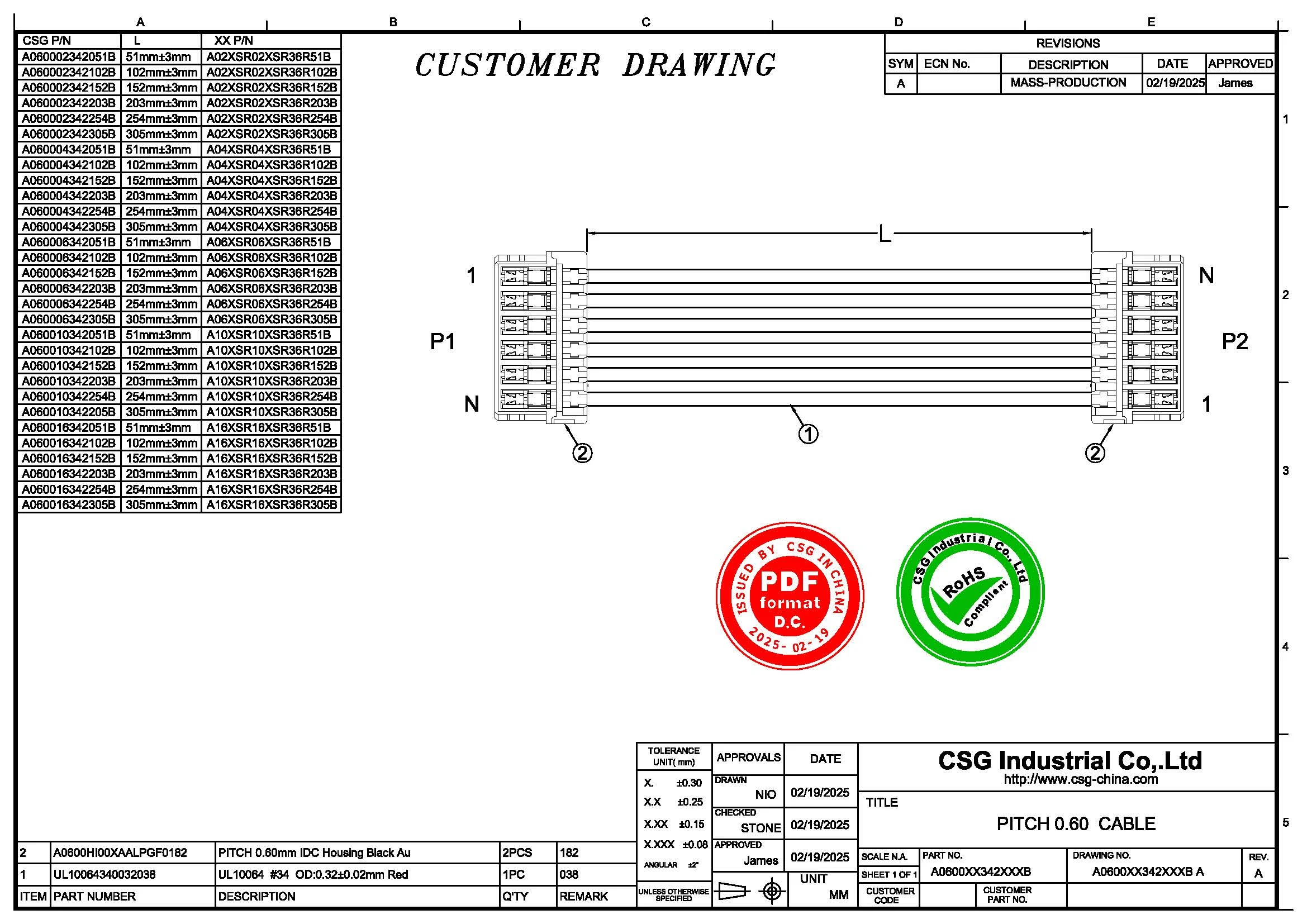 

alternatives JST A02XSR02XSR36R152B,A04XSR04XSR36R51B,A06XSR06XSR36R152B,A10XSR10XSR36R152B IDC Cable Made in Chinese Factories