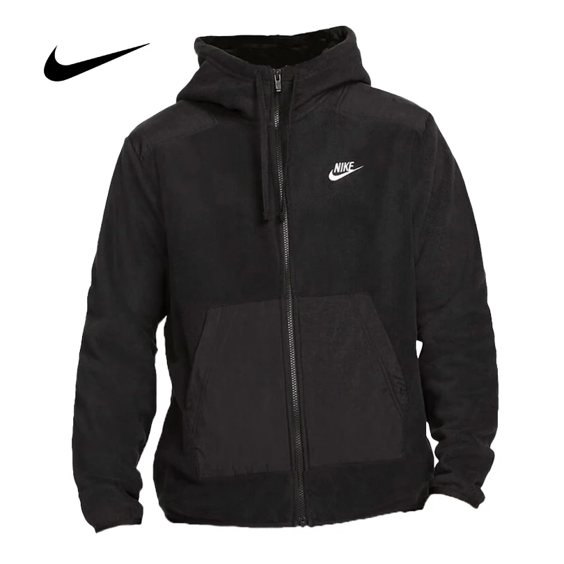 

Мужская теплая флисовая спортивная куртка с капюшоном Nike на осень-зиму DD4883-010