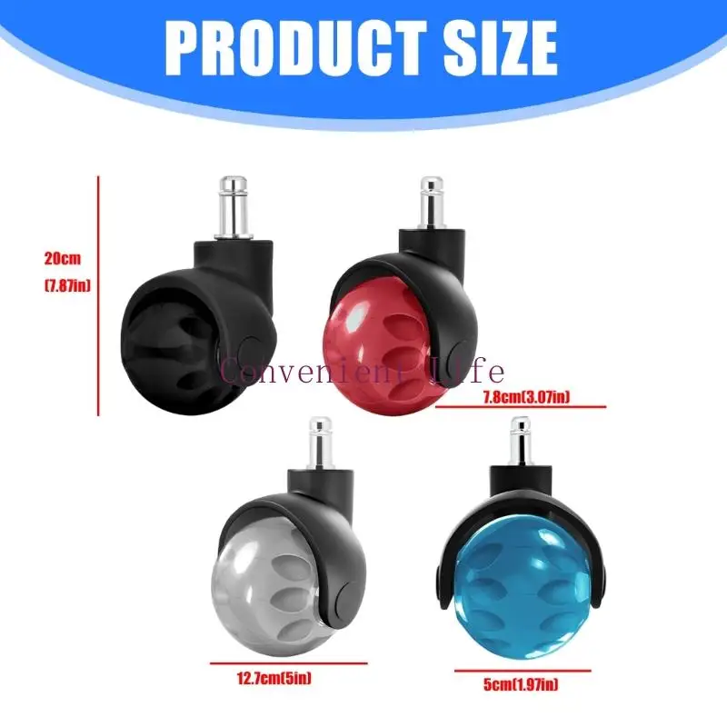 L1ee Universals Sedia mobili a ruota Caster pesante Swivels Castor Rolling Rolling Furniture Parti mobili a 360 gradi