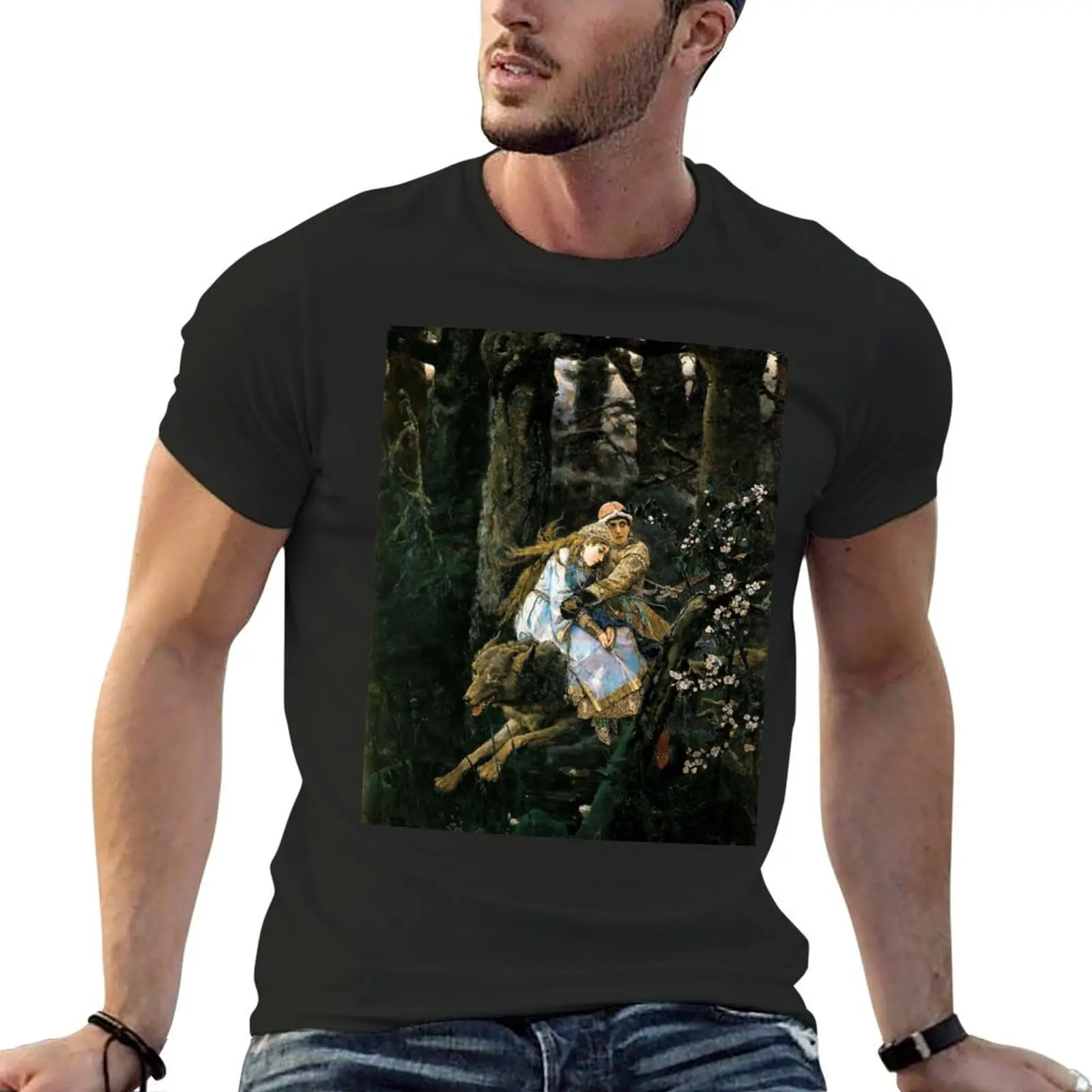 

Ivan Tsarevich riding the Gray Wolf - Viktor Vasnetsov T-Shirt Funny t-shirt custom shirt customizeds mens designer clothes