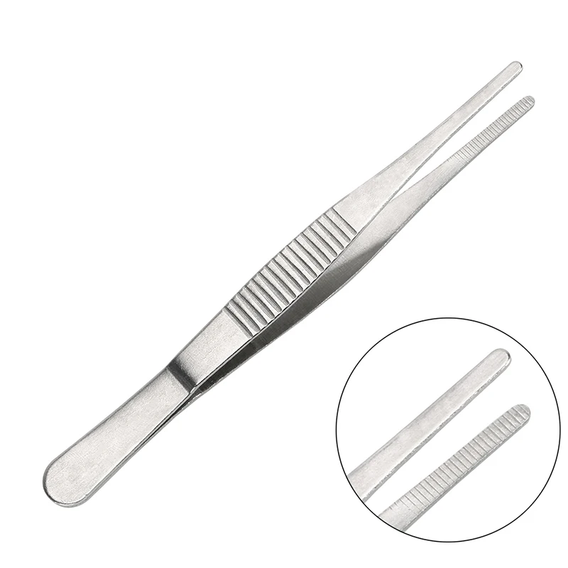 Aço inoxidável Long Straight Pinças, Medical Pinças, Dental Precision, Suculentas Plantas Clipe, DIY Alicate Ferramenta, 5pcs por conjunto