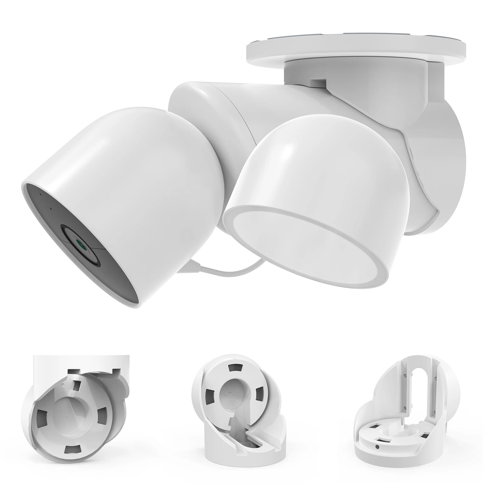 EDUP-DF1182 Eave Mount Compatible with Google Nest Cam with Floodlight-Outdoor Camera-Floodlight Security Camera White 1 Count