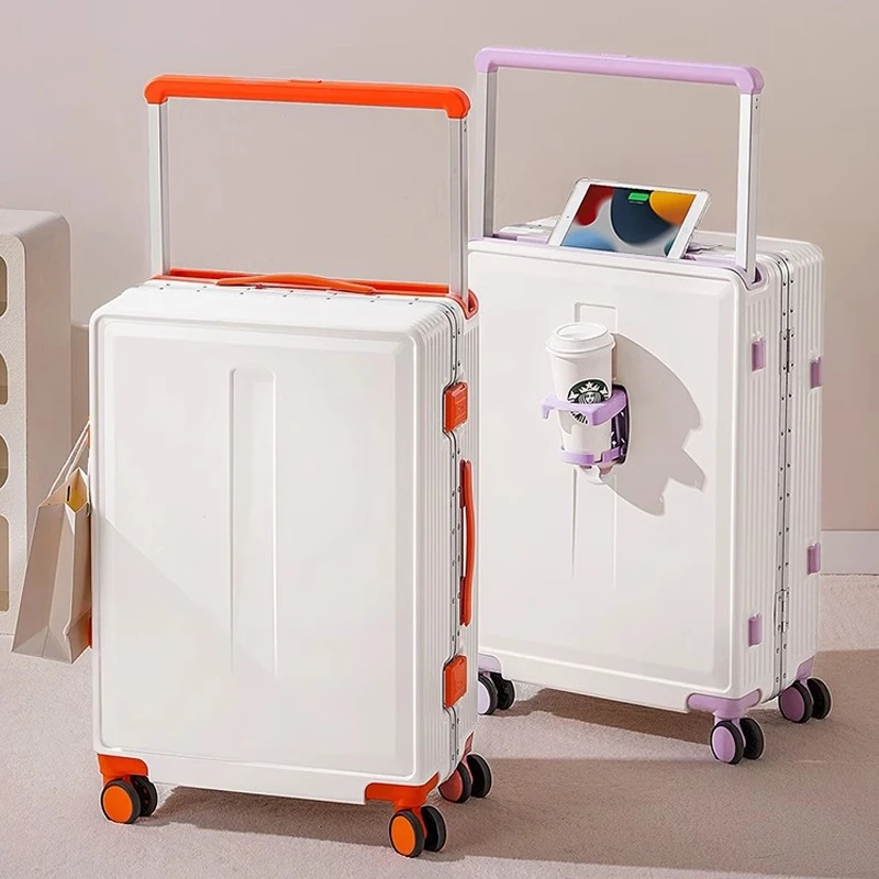 Чемодан для широких рулевых тяг, 20-дюймовый посадочный ящик, женский алюминиевый каркас, большой вместительный чемодан, 30-дюймовый чемодан на колесиках, мужской