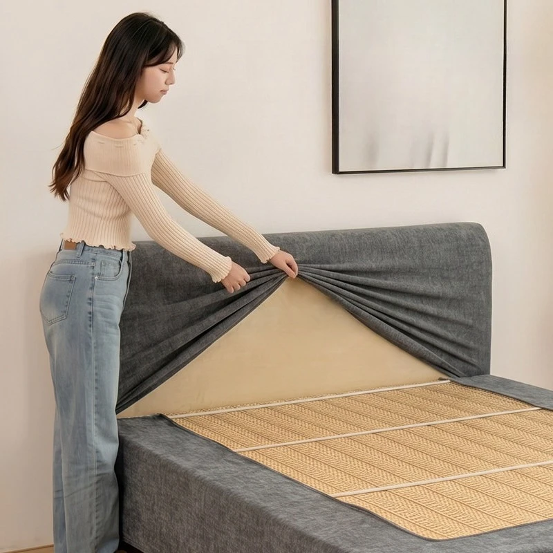 2026 New Chenille Bed Headboard Cover Stretch All-inclusive Anti-cat Scratch Dustproof Bed Head Protector Slipcover for Bedroom
