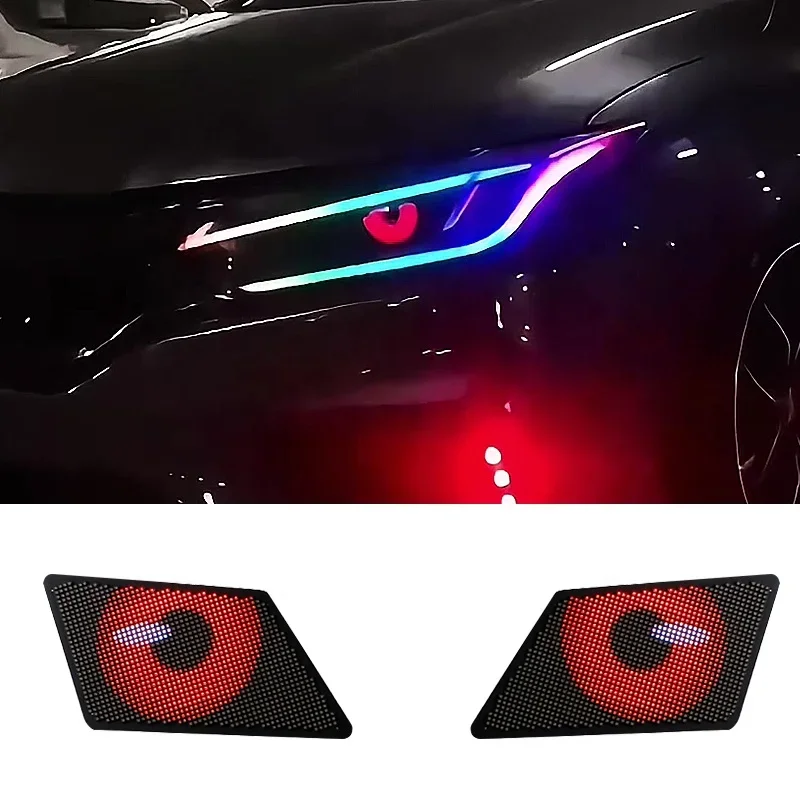 BOTAI 12v Winking Eyes LED Display Blinking Screen APP Programmable LED Eye Display for Car