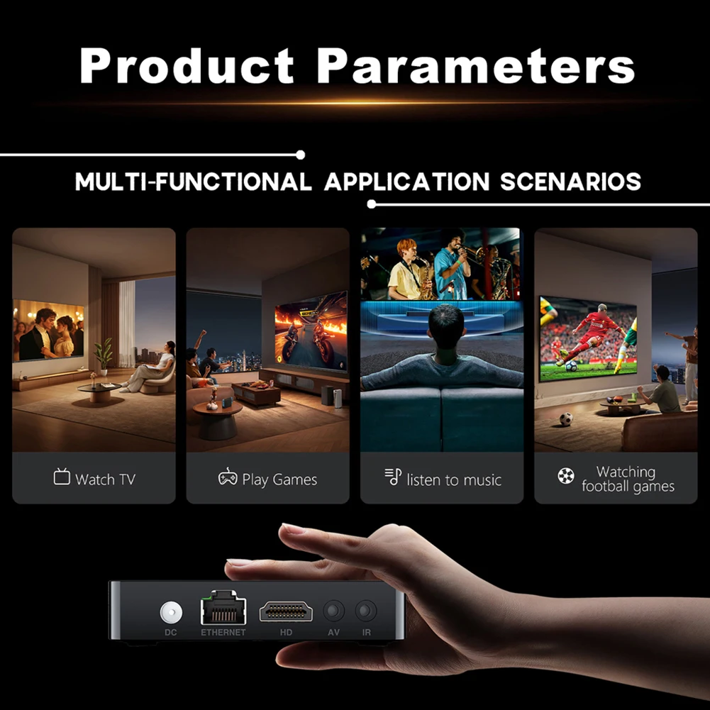 Android 14 Smart TV Box Wifi6 BT5.0 Телеприставка Android Box с пультом дистанционного управления