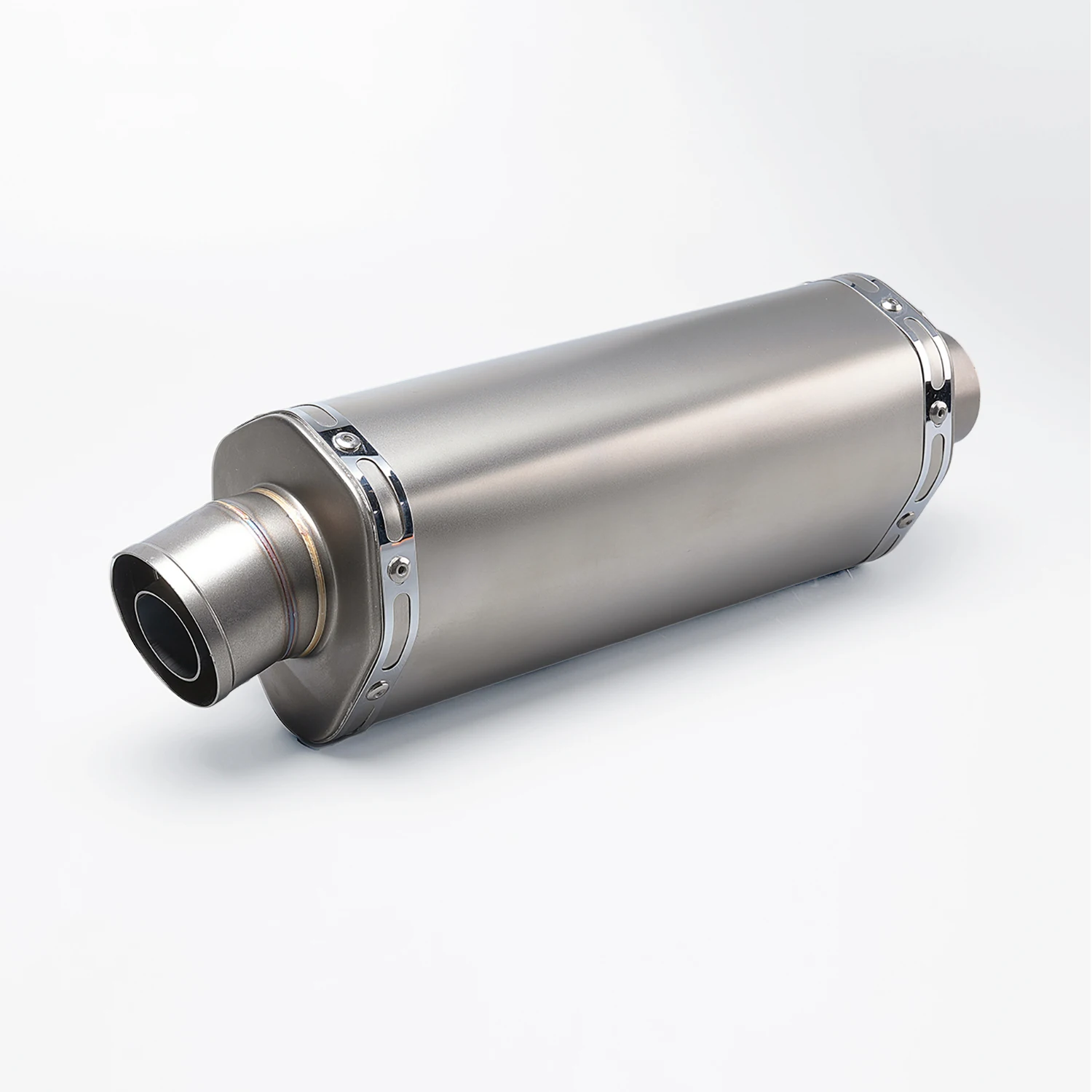 

51mm Universal Motorcycle Exhaust Muffler Slip-On Escape Pipe 440mm For ATV Scooter Motocross FZ6 PCX125 GP