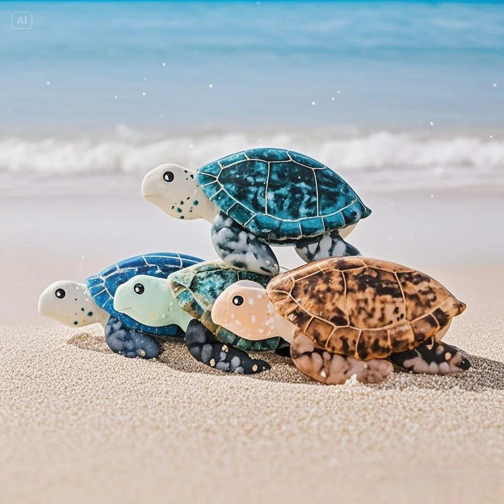 

Summer Colorful Turtle Crab Hair Clip Senior Cute Large Claw Clips Beach Sea Animals Hair Claw Hair Accessories for Women Girls