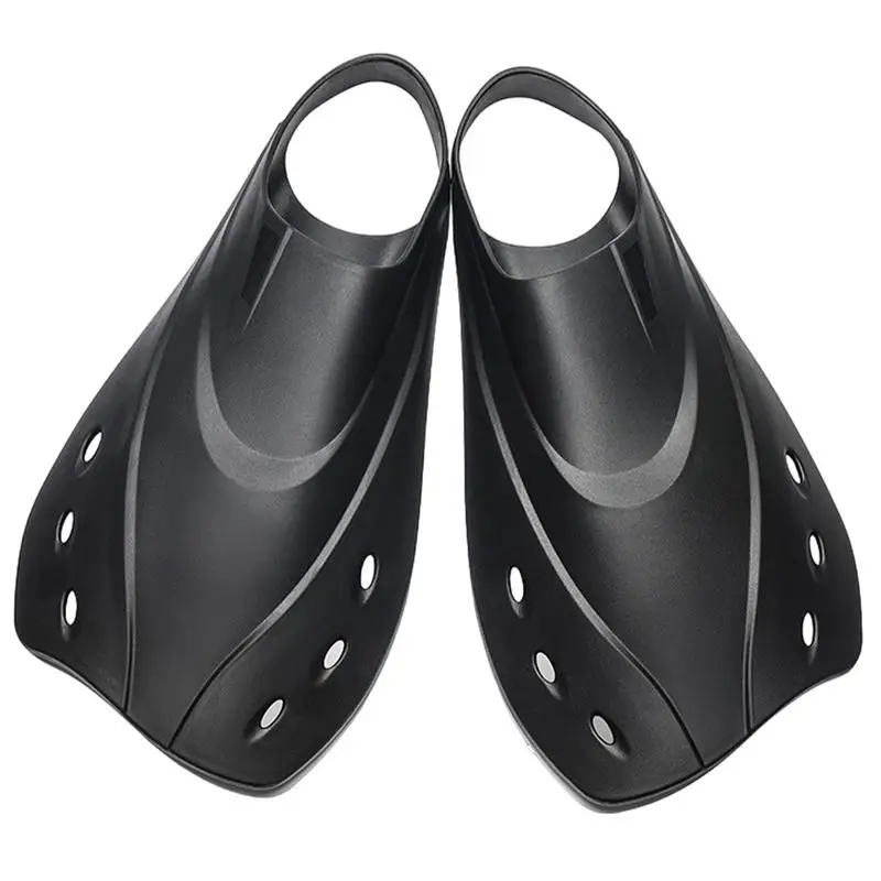 

Snorkel Fins Swim Flippers Short Diving Frog Shoes Duck Webs Adjustable Silicone Travel Size Open Heel Adult Men Women Youth Kid