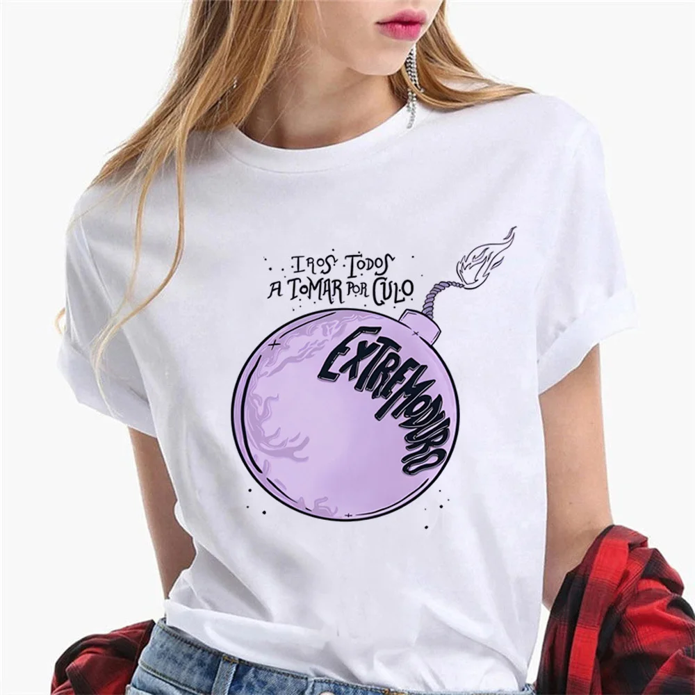Camiseta Extremoduro adolescente Classic 80s anime mujer camiseta 80s psicodélico Grunge Y2k