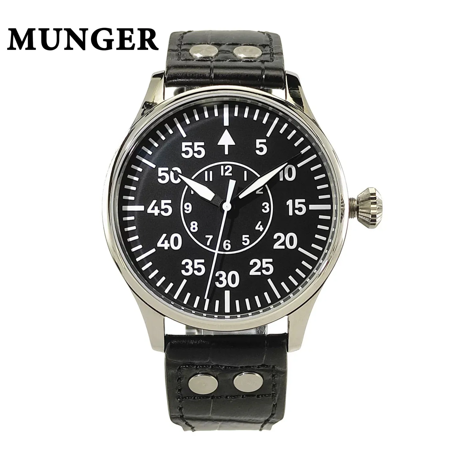 Munger Men Quartz Watch VH31 Sweeping Second Military Pilot Tactical Watch Strong Luminous Waterproof Outdoor Sports Wristwatch