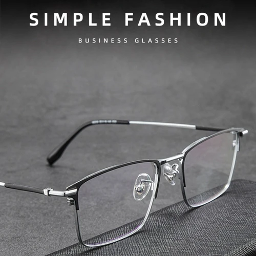 Imagen 2 del producto CLLOIO, gafas de lectura ultraligeras para hombres de negocios, gafas graduadas antiluz azul personalizadas, gafas ópticas progresivas