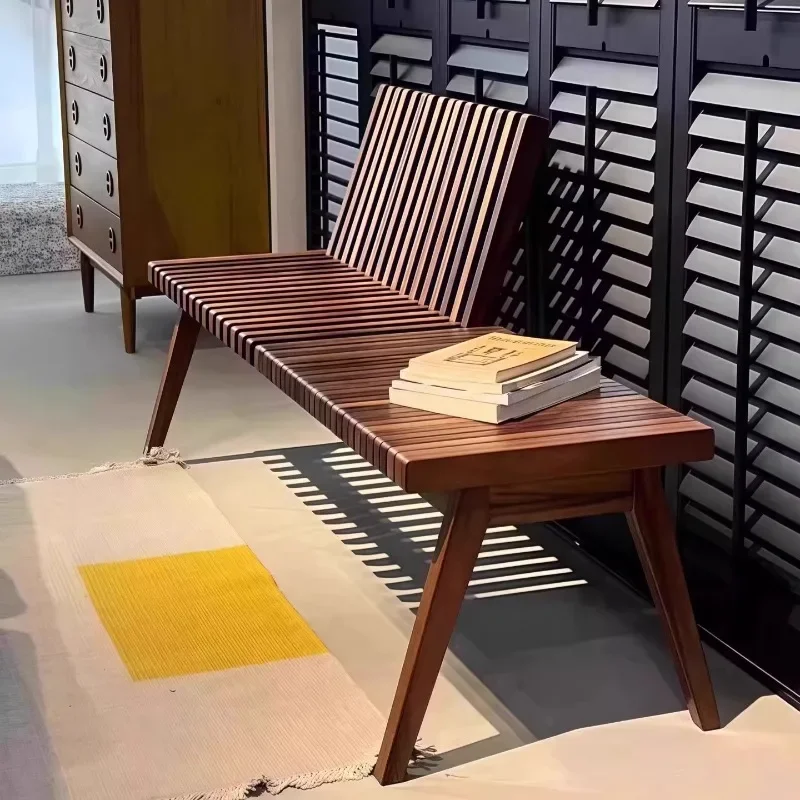 Household solid wood folding bench second-hand shoe changing stool