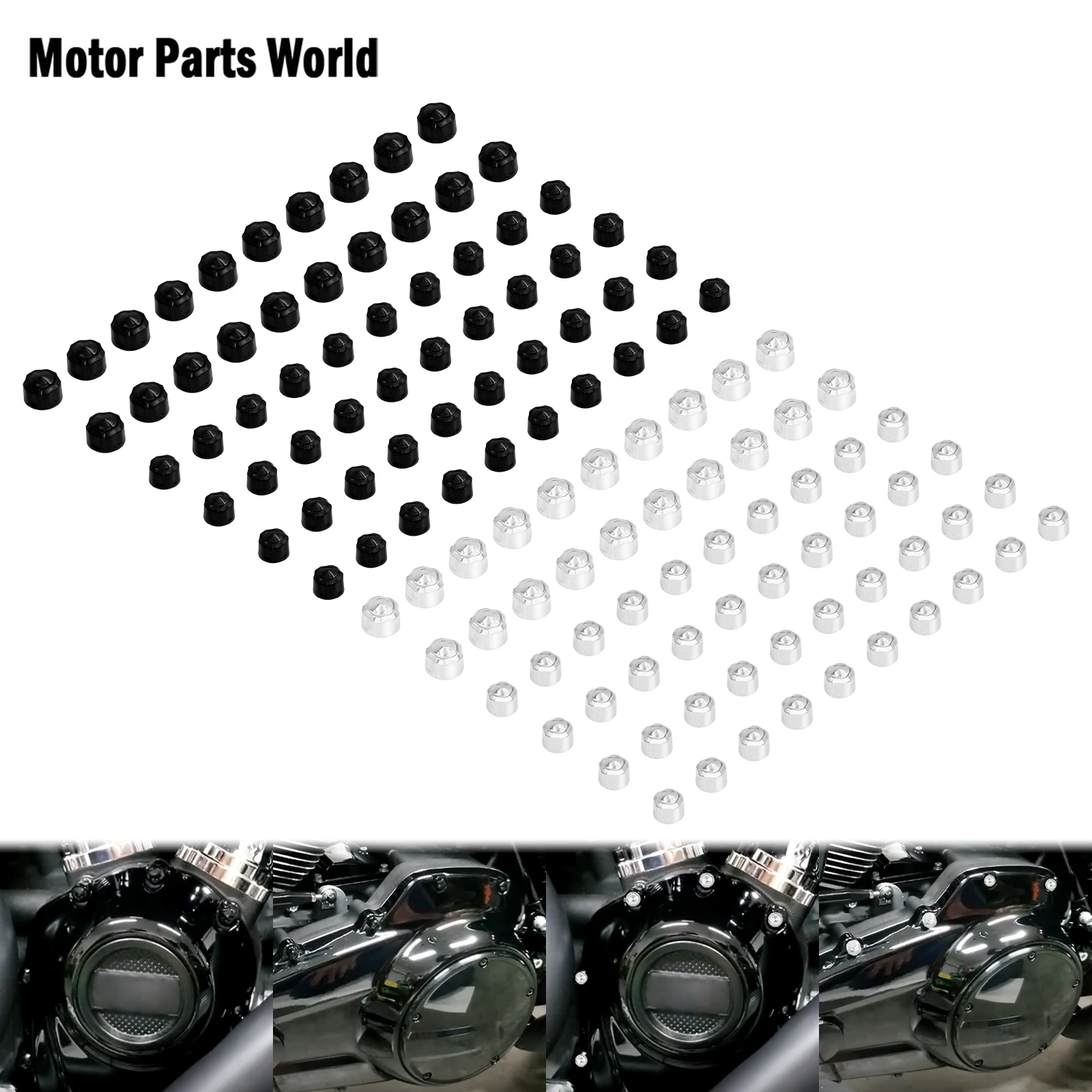 

Мотоциклетный болт двигателя, 60 шт., защитная крышка для Harley Touring Road King Electra Street Glide 2017-23 Softail 18-2023